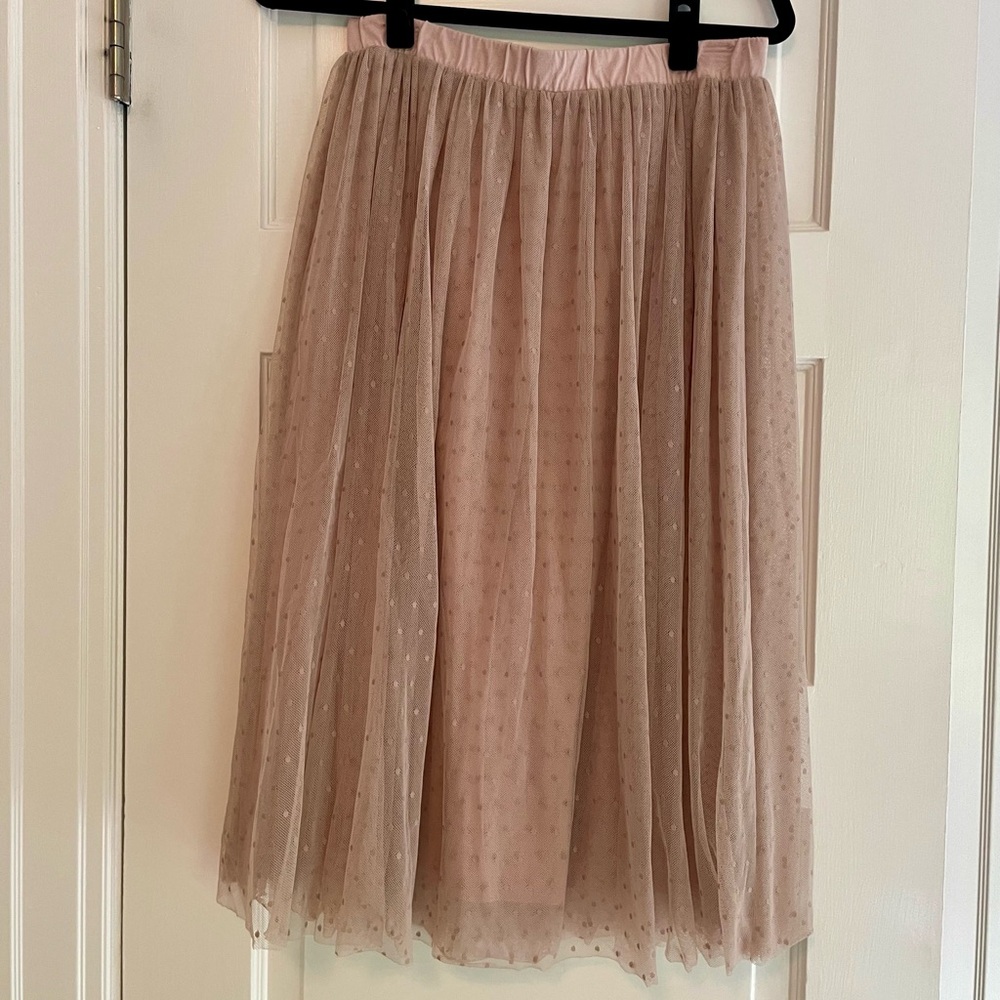 Garnet Hill Blush Tulle Skirt